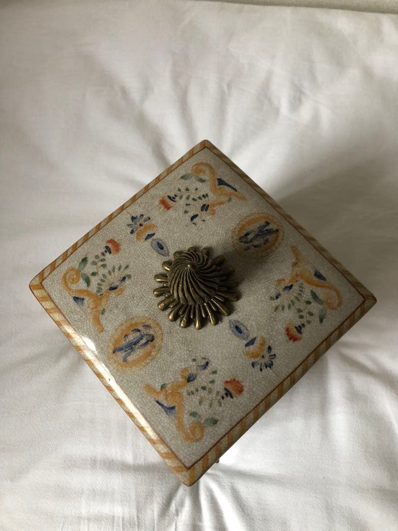 美品、伝統キャニスター(角)＃ネイティブ格雷斯中国(基源グレースチャイナ)