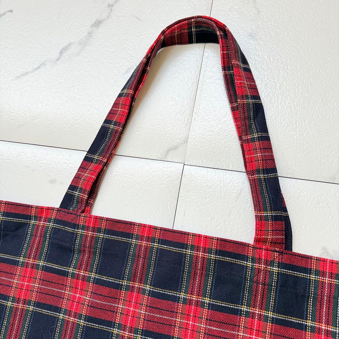 オールドマンズ テーラー トートバッグ タータンチェック ネイビー 未使用級