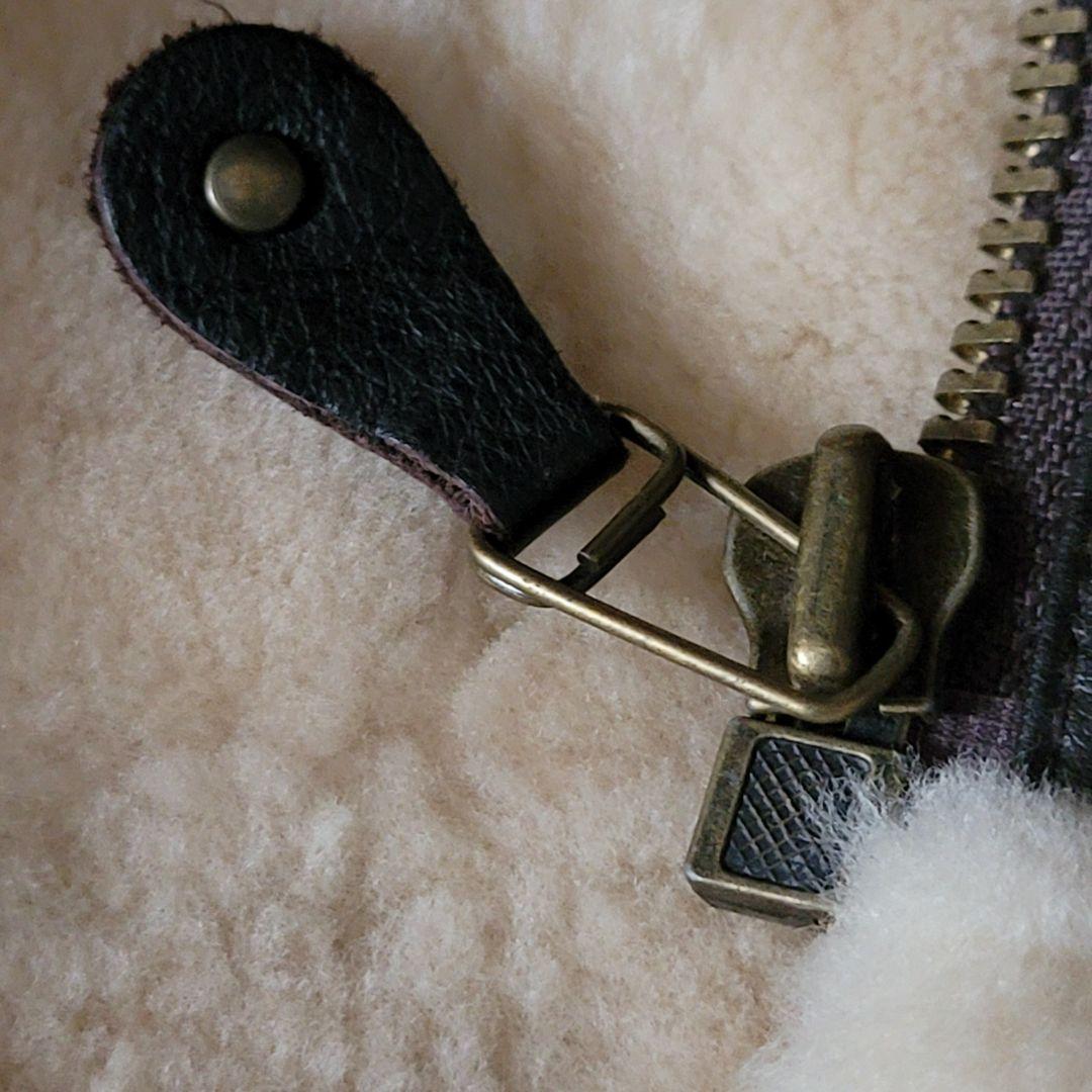 B-3　フライトジャケット　羊ムートン　 ダークブラウン　L　美品