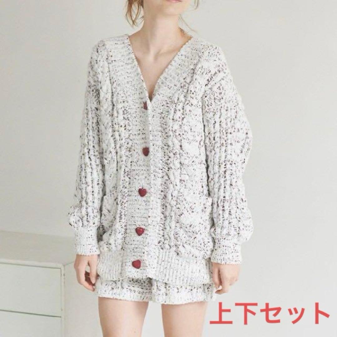 ジェラートピケ スフレアラン カーディガン ショートパンツ ソックス 美品