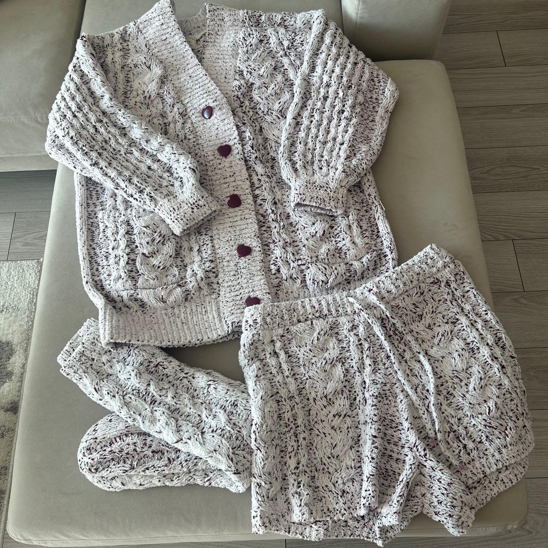 ジェラートピケ スフレアラン カーディガン ショートパンツ ソックス 美品