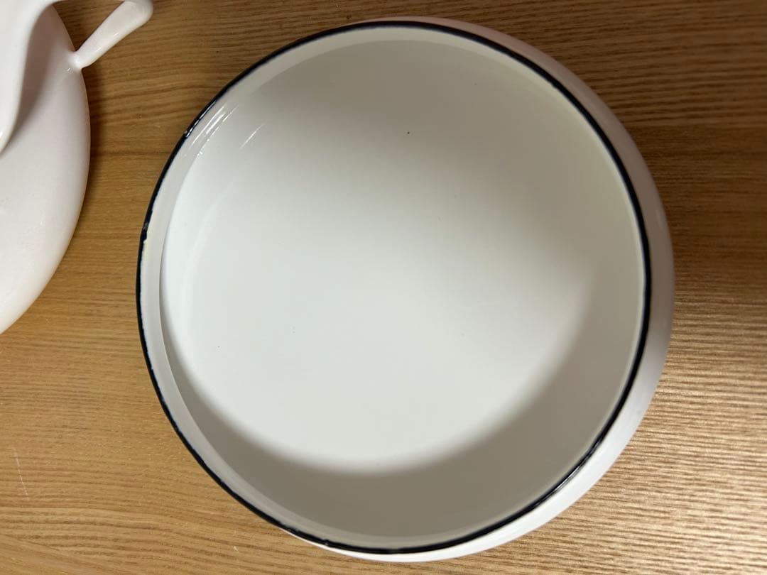 ダンスク　ホーロー　両手鍋、片手鍋のセット　　ホワイト