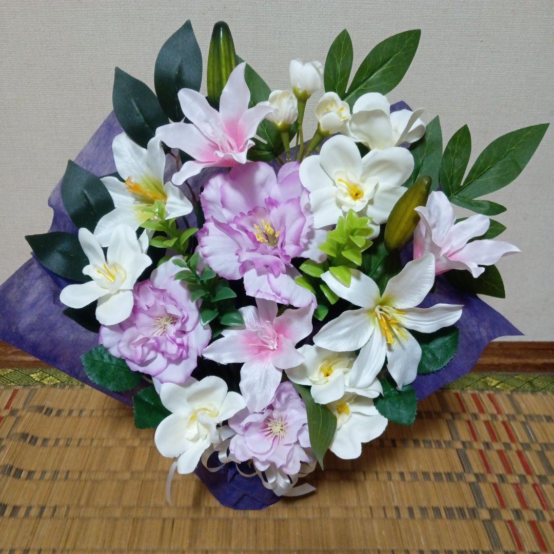 御供え花　仏花　法事　仏壇用造花アレンジ