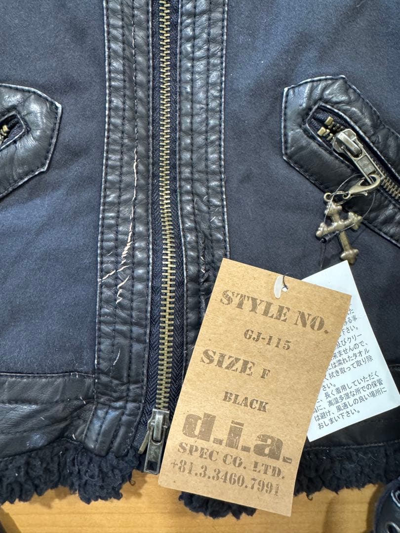 d.i.a. ブラック ミリタリージャケット GJ-115 サイズF