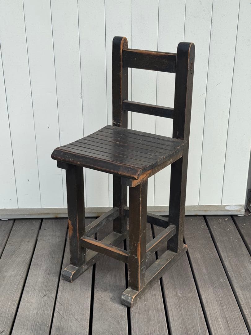 昭和レトロ 学校椅子 木製椅子 アンティーク スツール 古家具 古道具 古民藝