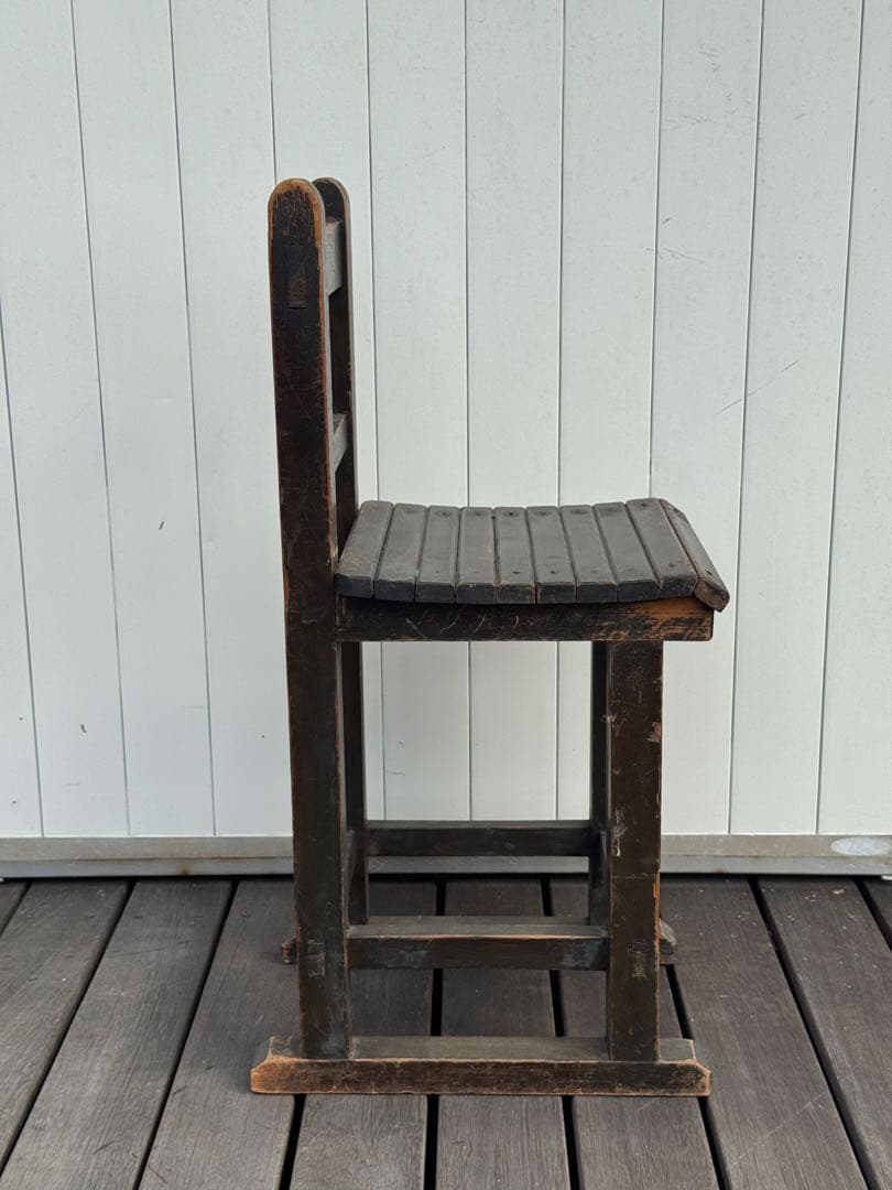 昭和レトロ 学校椅子 木製椅子 アンティーク スツール 古家具 古道具 古民藝
