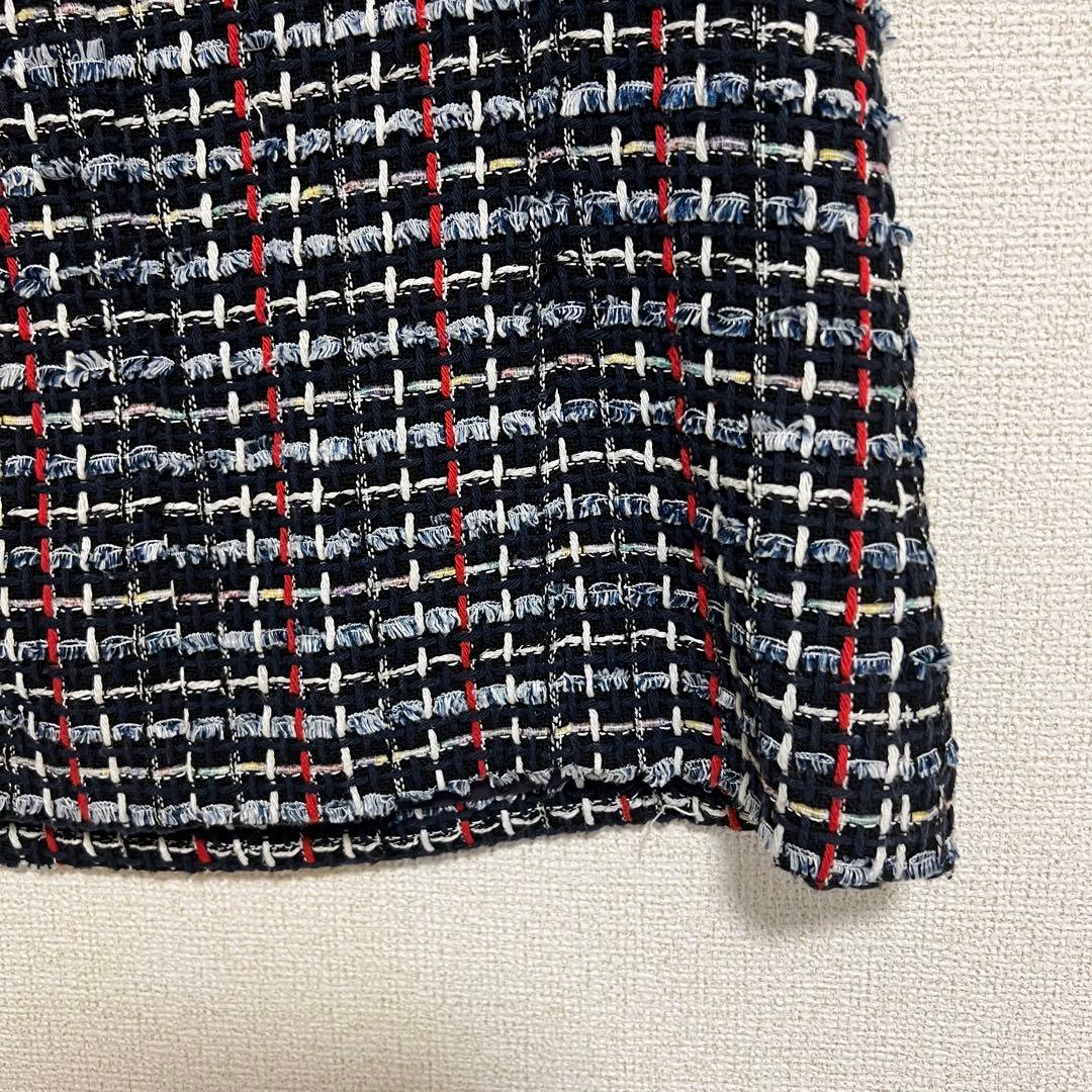 Mサイズ美品　SEVEN TEN by MIHO KAWAHITO ツイード　紺