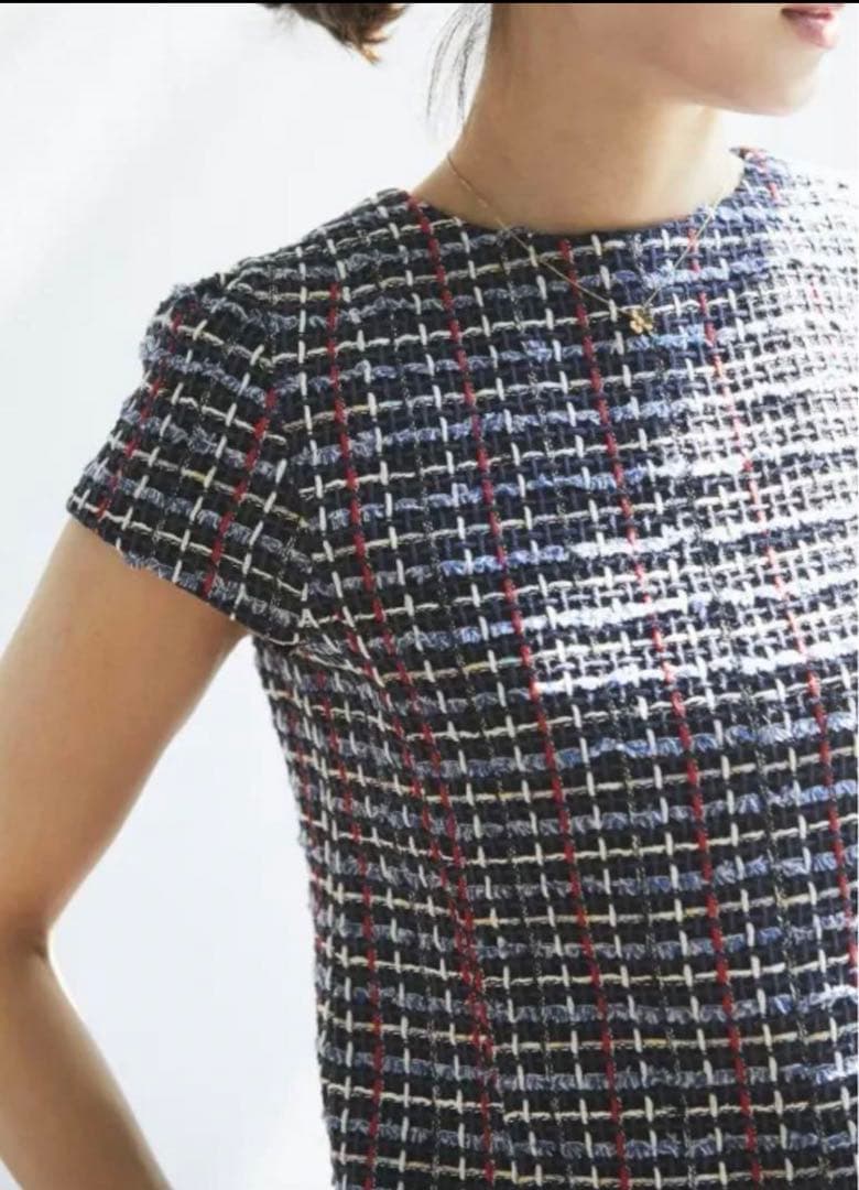 Mサイズ美品　SEVEN TEN by MIHO KAWAHITO ツイード　紺