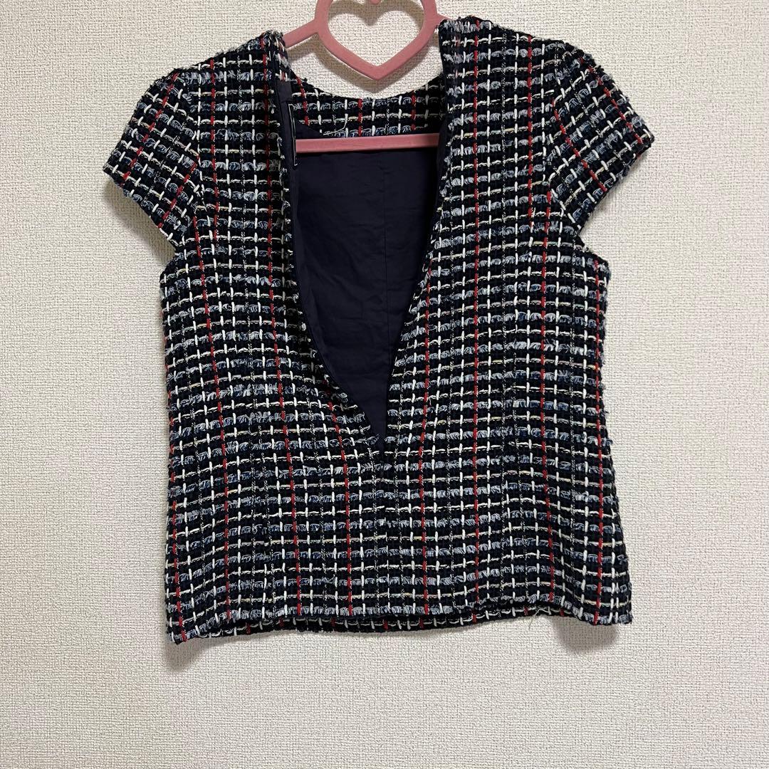 Mサイズ美品　SEVEN TEN by MIHO KAWAHITO ツイード　紺