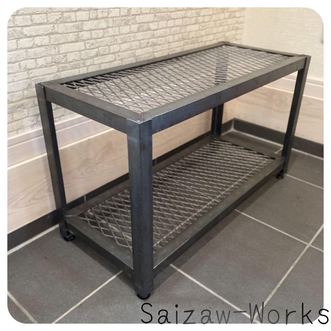 【アイアンラック】アイアンシェルフ　ボタニカルラック　シューズラック