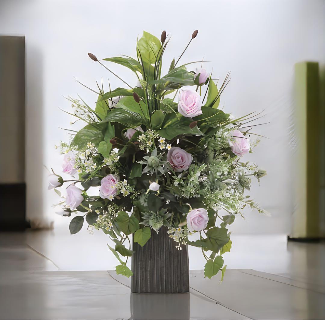 光触媒　人工観葉植物　ウォールグリーン　フェイクグリーン　パリスピンク