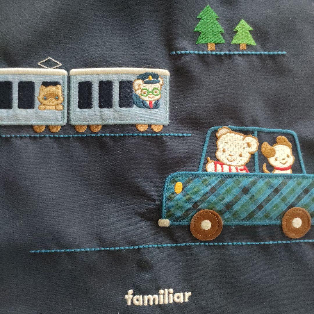 m♡さま専用　新品未使用品　ファミリアレッスンバッグ　乗り物　30×42センチ