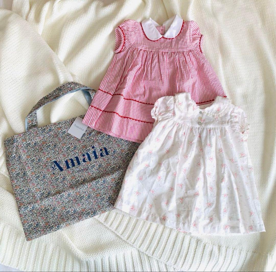 【Amaia Kids】新品ワンピース2点＆レッスンバッグまとめ売り