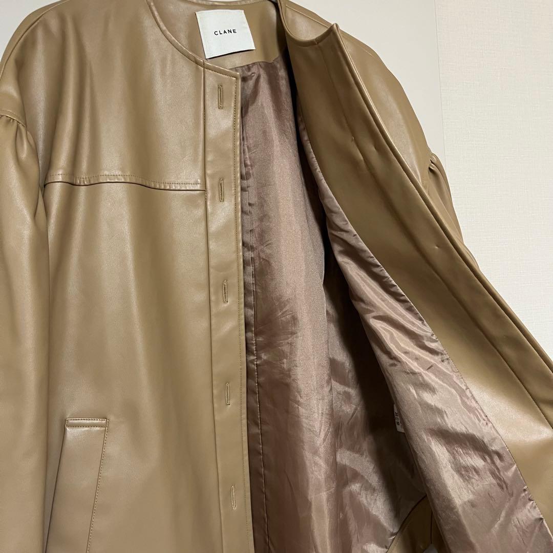 ジャケット・アウター VOLUME SLEEVE LEATHER BLOUSON