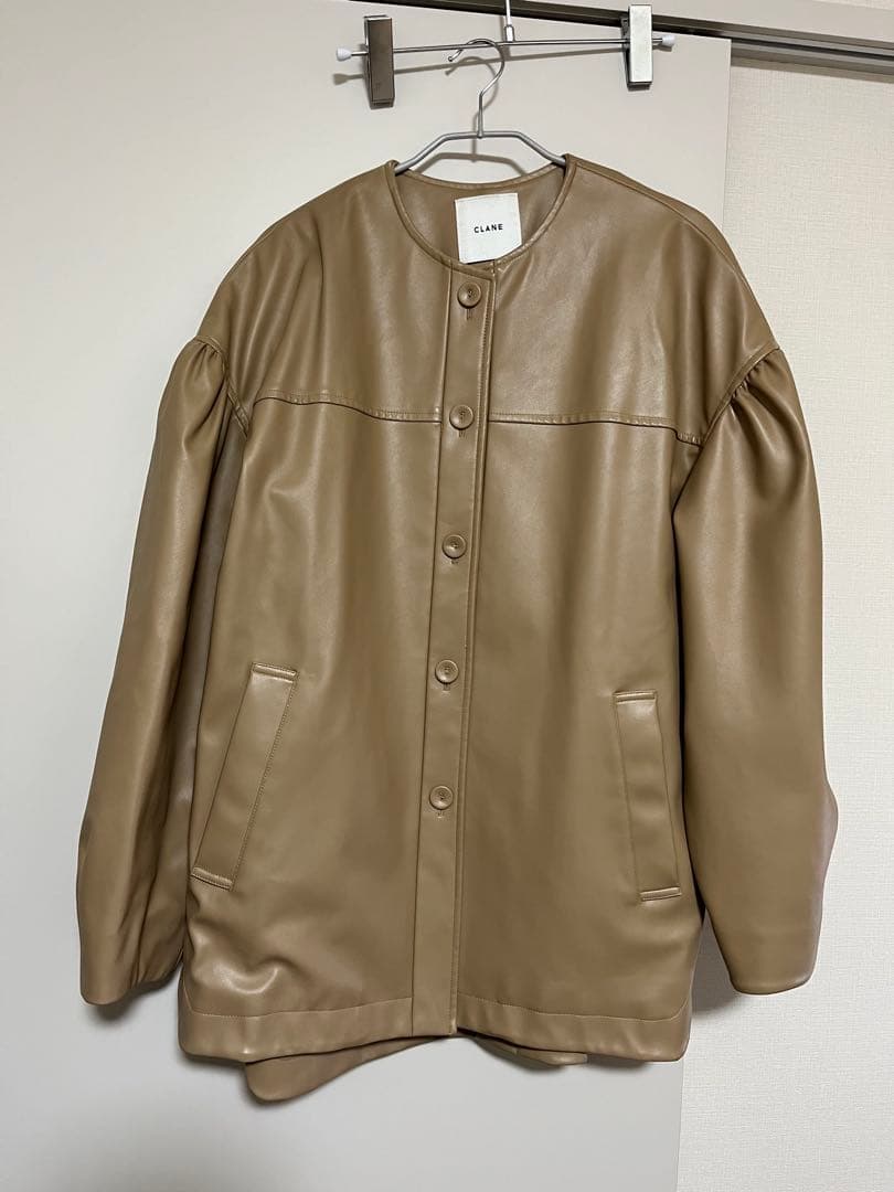 ジャケット・アウター VOLUME SLEEVE LEATHER BLOUSON