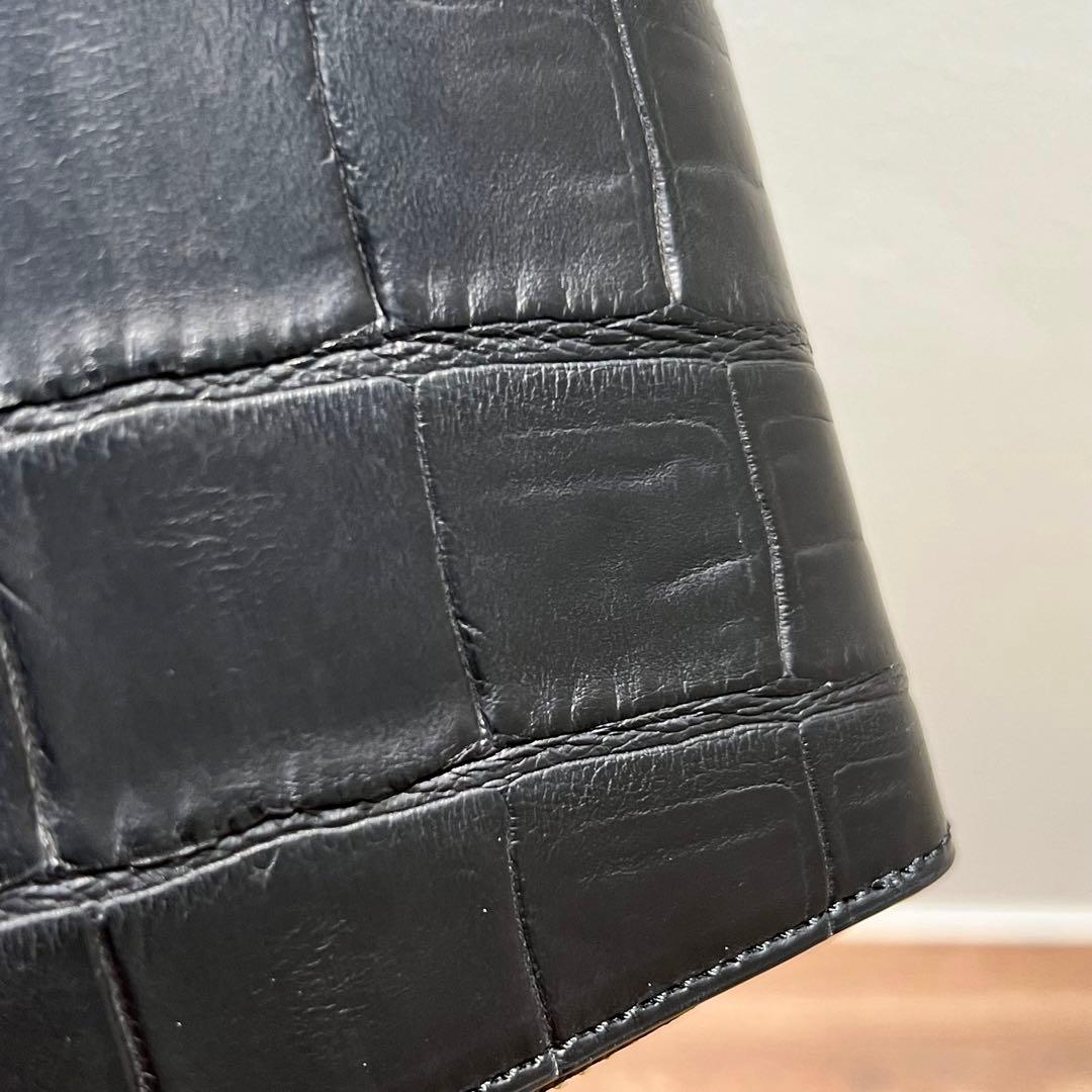 【新品未使用品】ダビデアルベルタリオ 長財布 クロコダイル 黒 ラウンドジップ