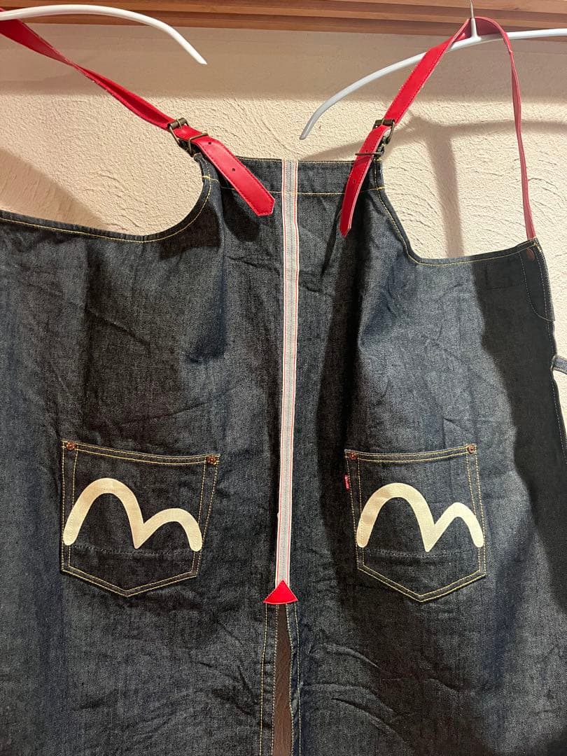 希少　evisu エヴィス　エビス　エプロン　前掛け　デニム　インディゴ　大黒様