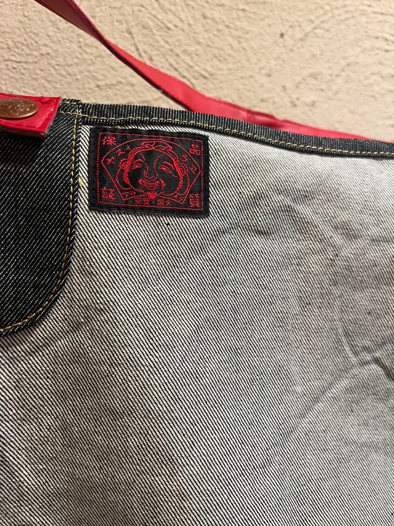 希少　evisu エヴィス　エビス　エプロン　前掛け　デニム　インディゴ　大黒様