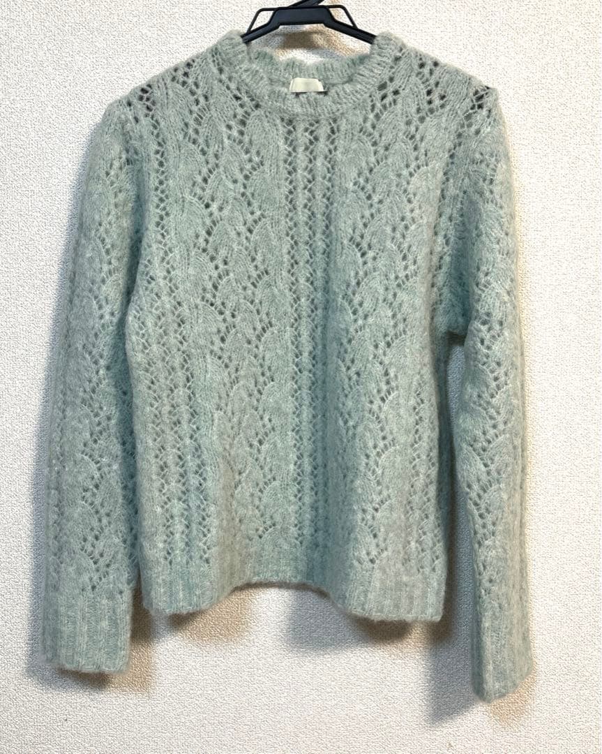 【jonnlynx】MOHAIR SUKASHI KNIT PULLOVER