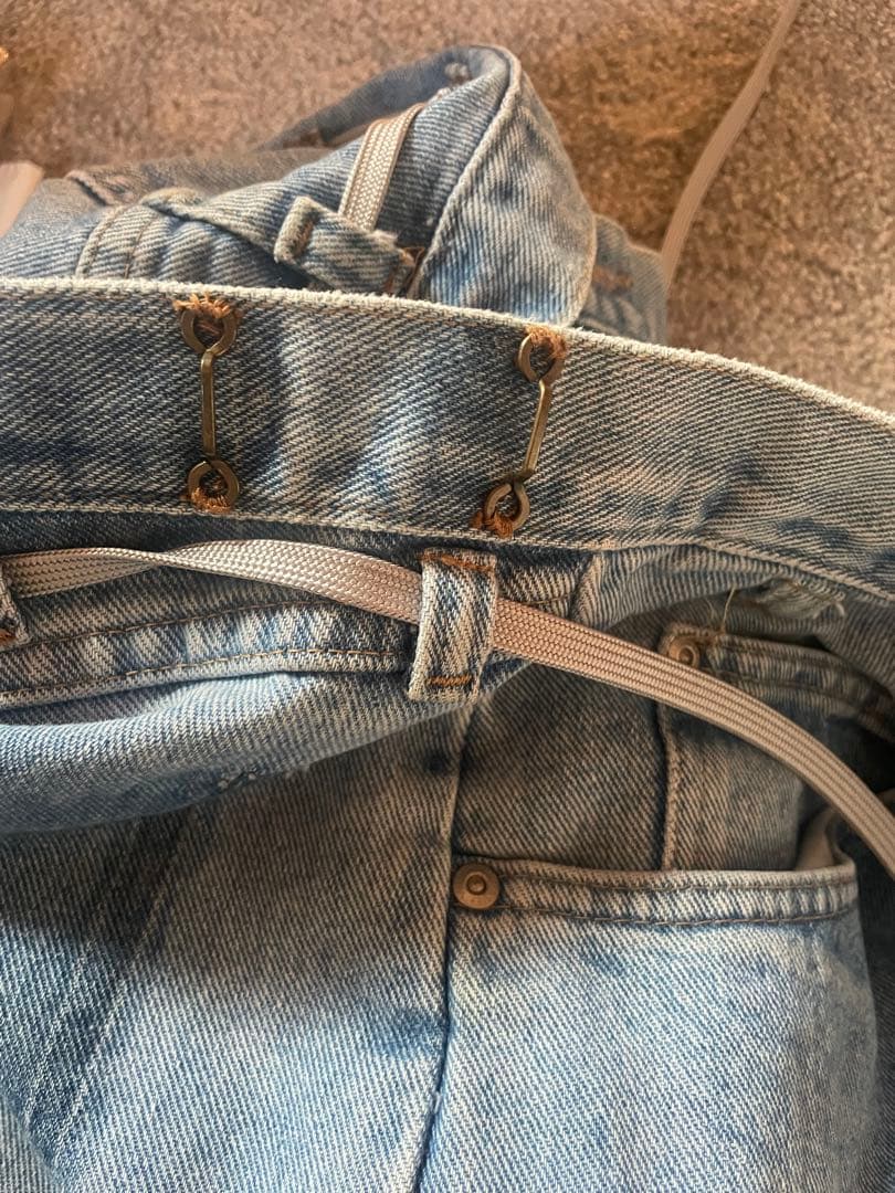 MAISON EUREKAメゾンエウレカ ヴィンテージリメイクラップデニムパンツ