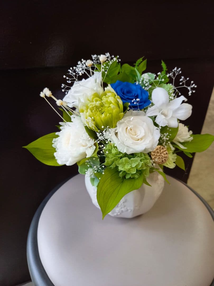 90番　お供えプリザーブドフラワー