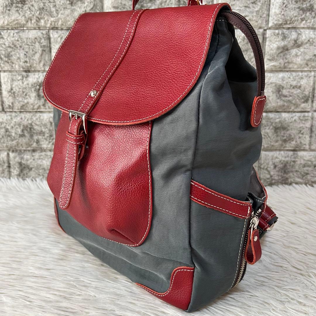 【新品未使用】ジェノヴァ　イマイバッグ　レザー　ナイロン　バックパック　リュック