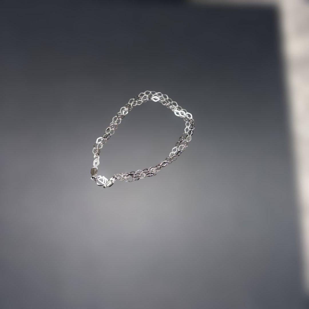 K18イタリー　3連チェーンブレスレット