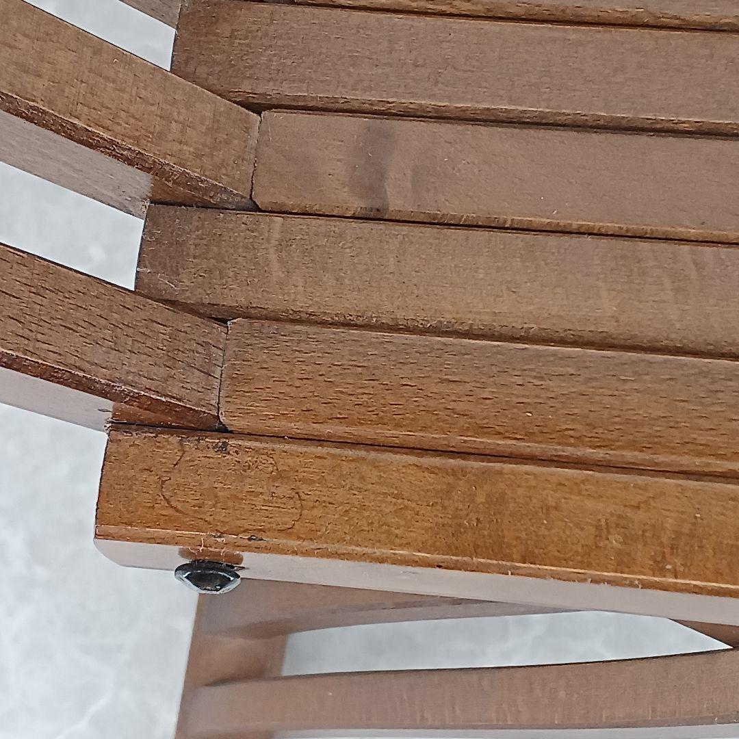 送料込み②アンティーク【ライオン頭部装飾の木製折りたたみ椅子】ヴィンテージ