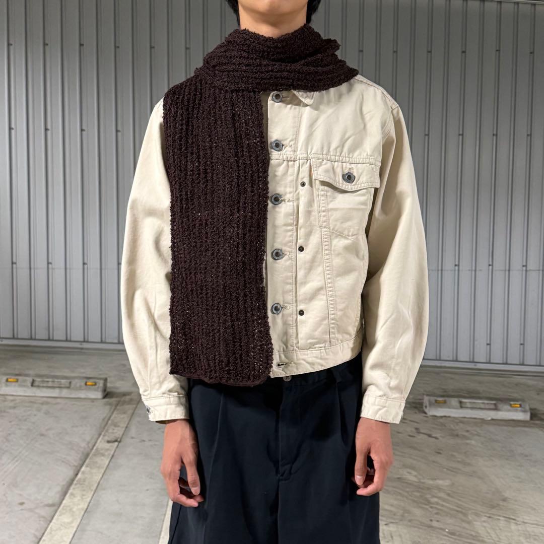 小物 vintage brown mesh design muffler sullen