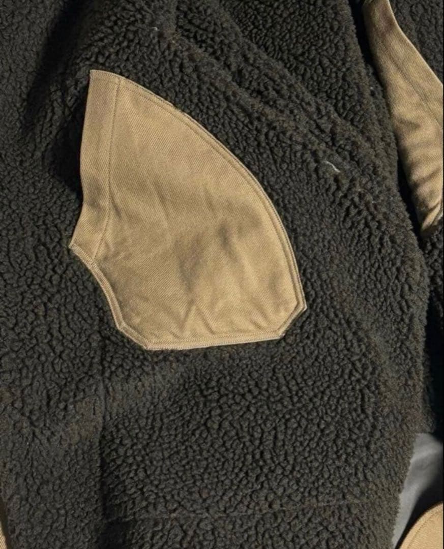 kolor BEACON アーミーサージ ボア ステンカラー コート ベージュ