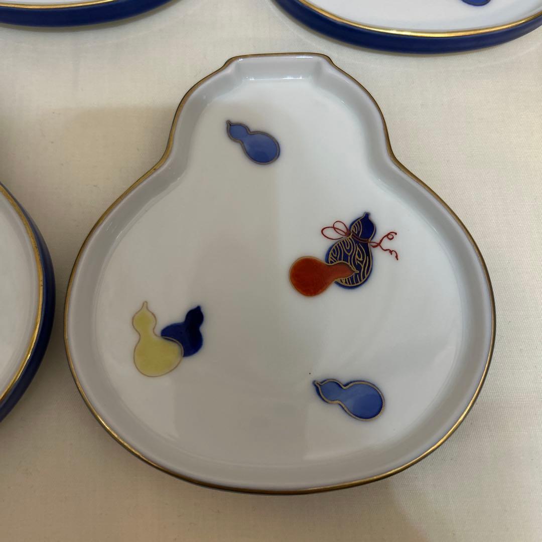 深川製磁　百年庵　瓢箪皿　５枚組