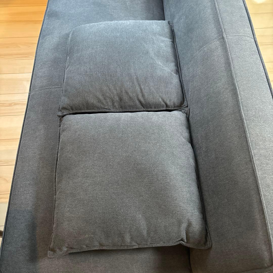 ダークブルーソファ L字型