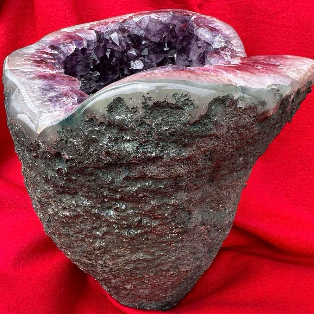 ✳️☆極上強開運☆絢爛華麗なる極大美濃紫結晶☆アメジストドーム 天然石 原石 置物
