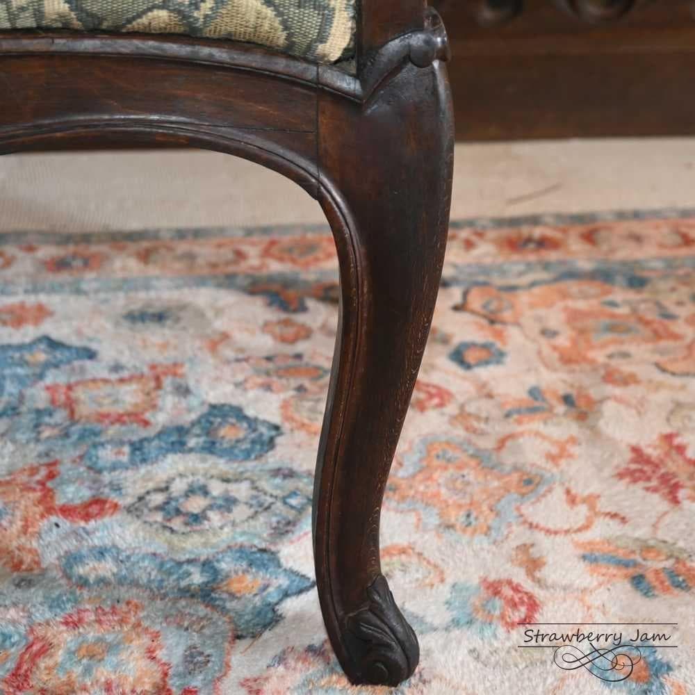 L3710-3-1 フランスアンティーク ソファ 布張りチェア 1人掛けソファ