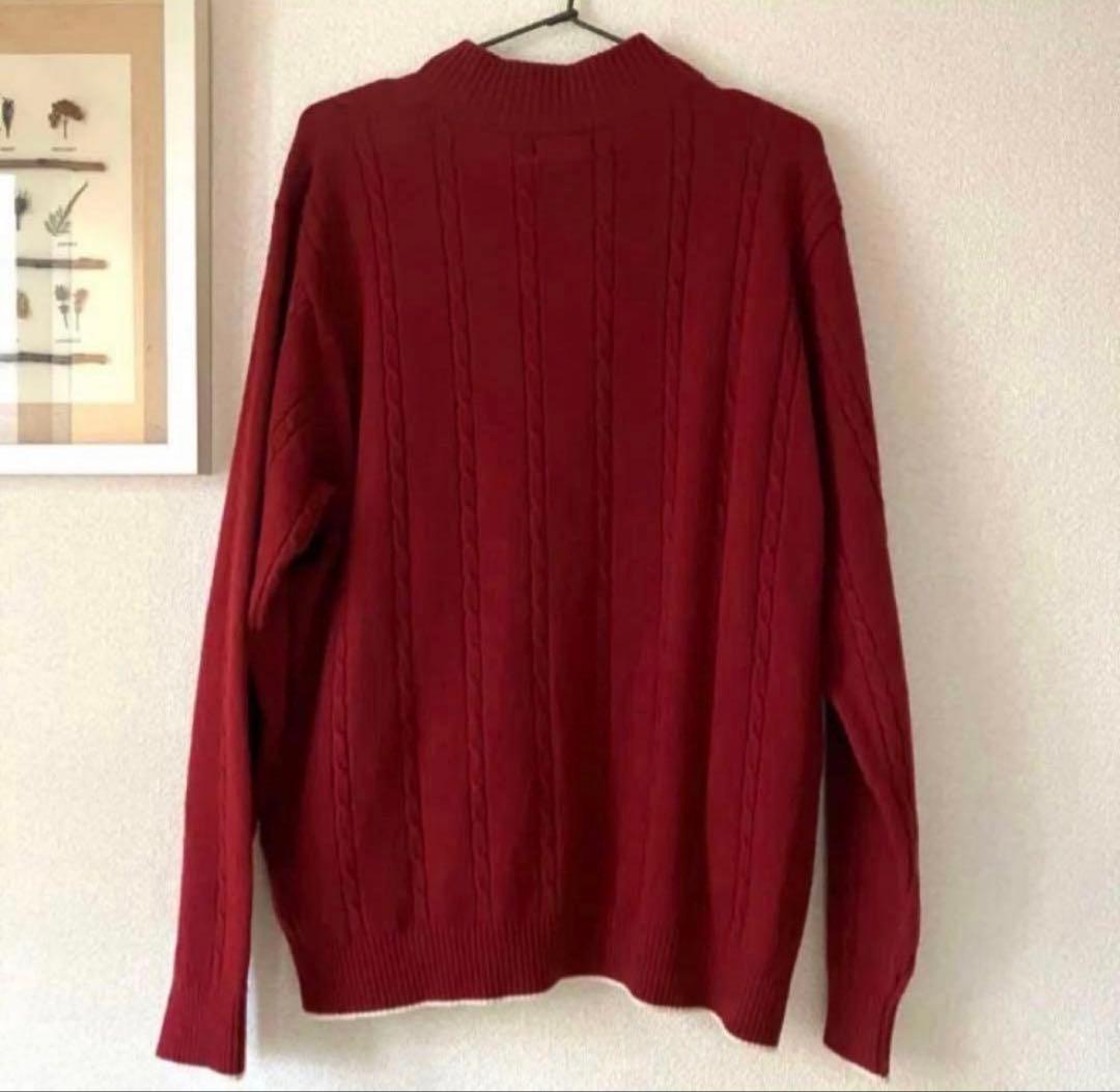 BURBERRY GOLF ハーフジップ ニット セーター LLサイズ カシミヤ