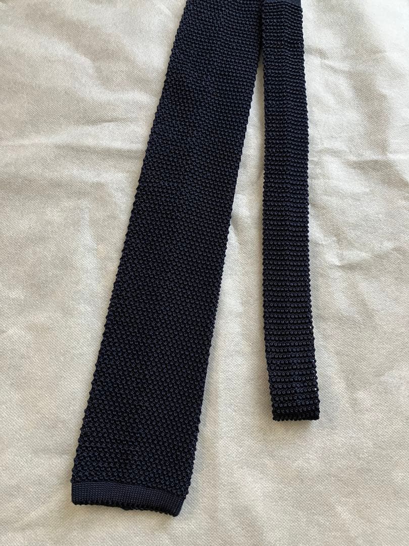 Atto Vannucci／アット ヴァンヌッチ シルク ソリッド ニットタイ