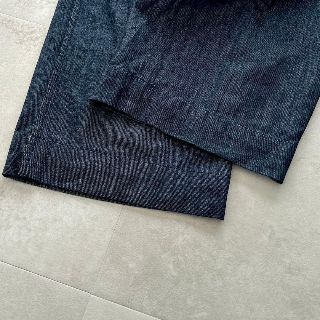 希少✨人気ドリスヴァンノッテン　タックデニムカーゴパンツワイドパンツ　インディゴ