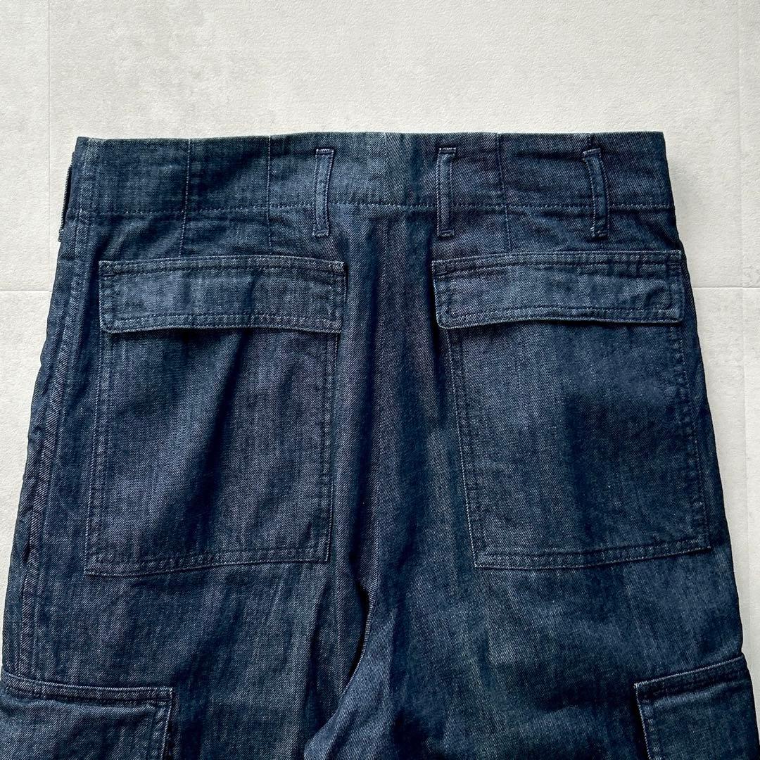 希少✨人気ドリスヴァンノッテン　タックデニムカーゴパンツワイドパンツ　インディゴ