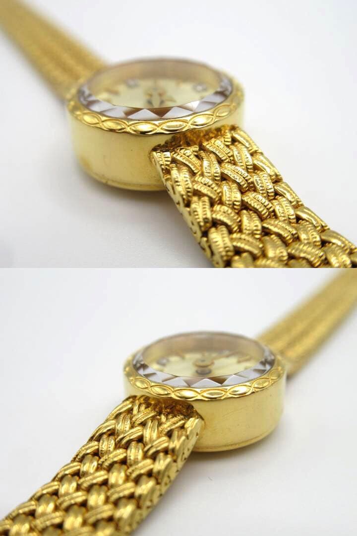 agete アガット ラウンドフェイスジュエリーウォッチ ゴールド 時計 ダイヤ