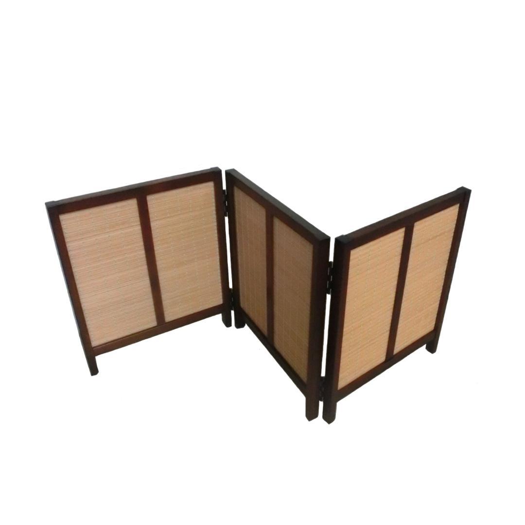 ミニ パーテーション 木簾 3連 スクリーン 衝立 W105H42