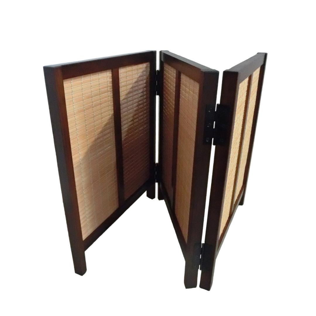 ミニ パーテーション 木簾 3連 スクリーン 衝立 W105H42