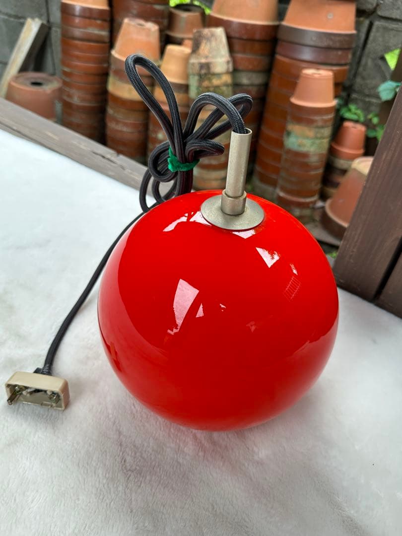 昭和レトロ　ペンダントライト　オレンジ　当時物　レトロ照明　極美品　レトロ