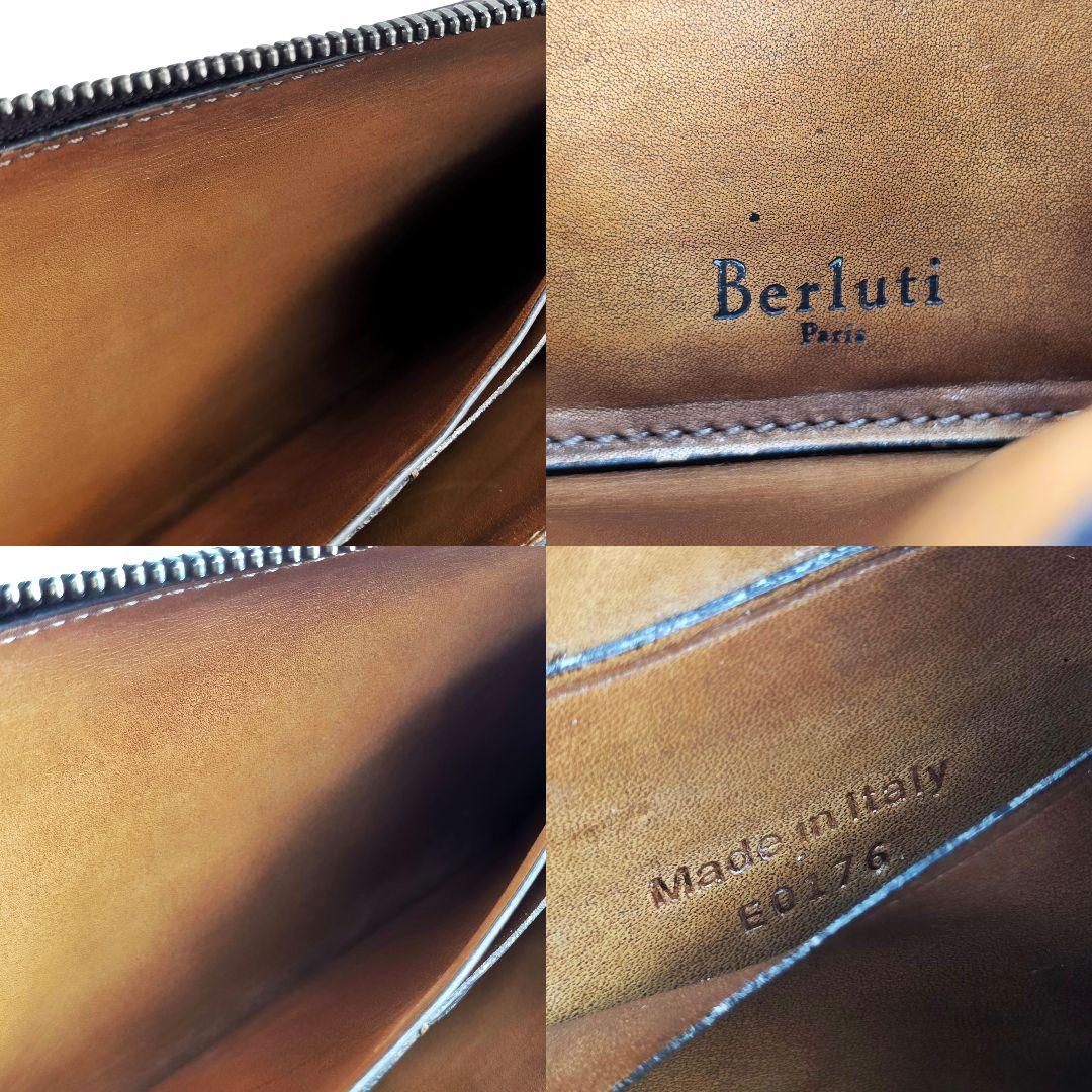 美品 ベルルッティ Berluti カリグラフィ ラウンドファスナー 長財布