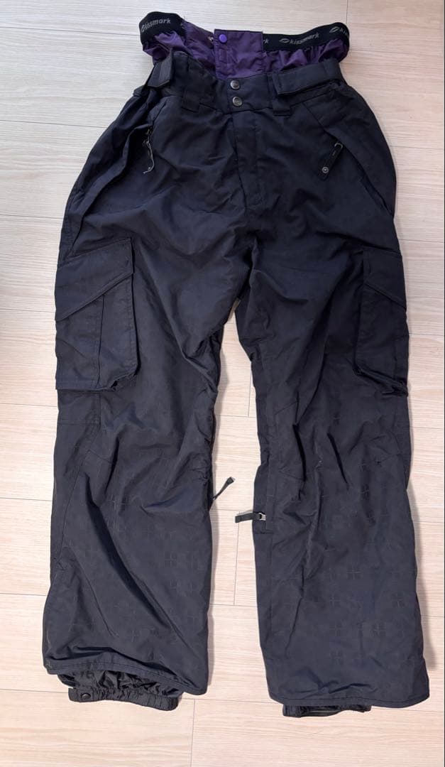 限定価格　キスマーク　スノーボードウェア チェック/ブラック　ゴーグルグローブ付