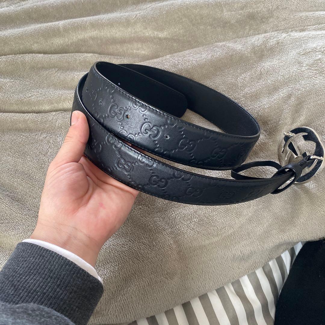 GUCCI グッチ グッチシグネチャー レザーベル 411924 メンズ