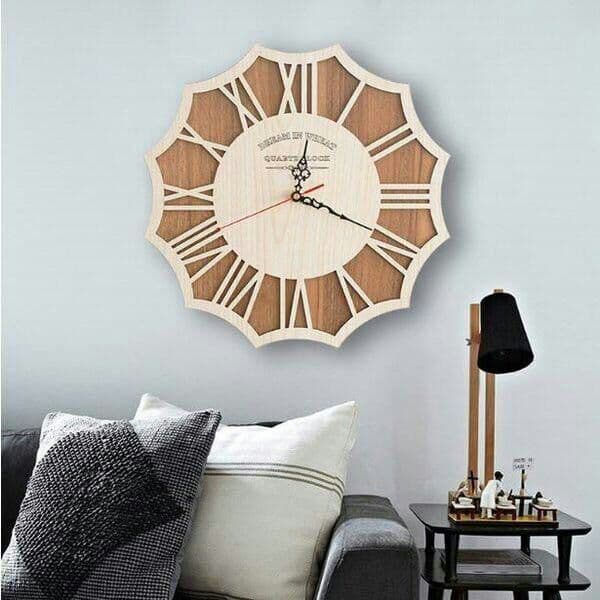 壁掛け時計 インテリア雑貨 木製 レトロ アナログ モダン
