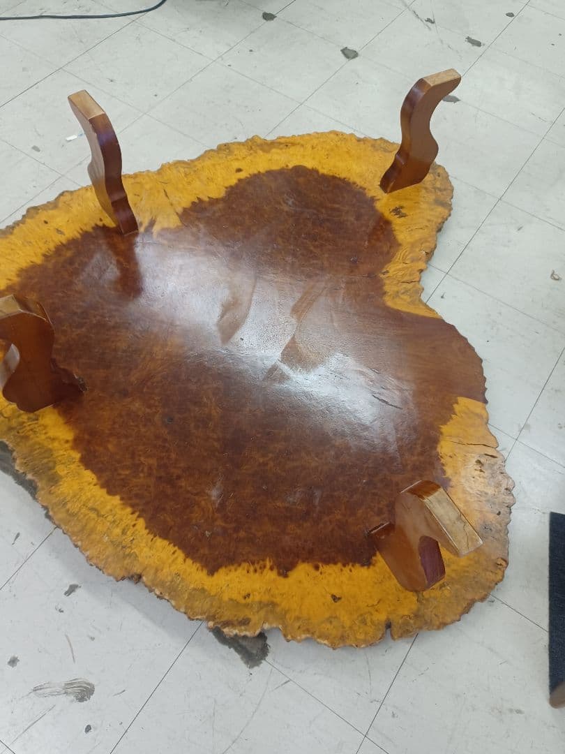 特大高級花梨材　玉杢　葡萄杢　座卓　玉杢　一枚板　無垢材　銘木　瘤木　本花梨