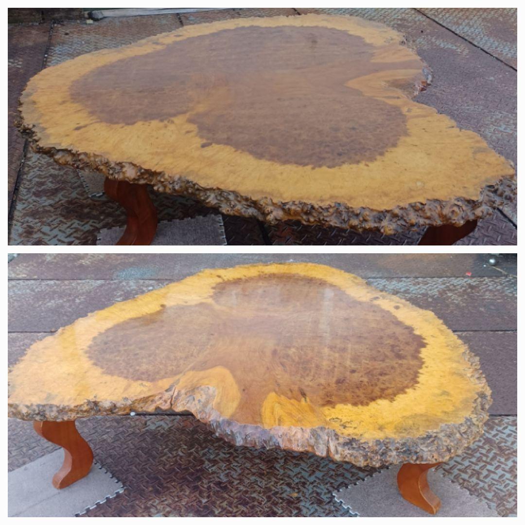 特大高級花梨材　玉杢　葡萄杢　座卓　玉杢　一枚板　無垢材　銘木　瘤木　本花梨