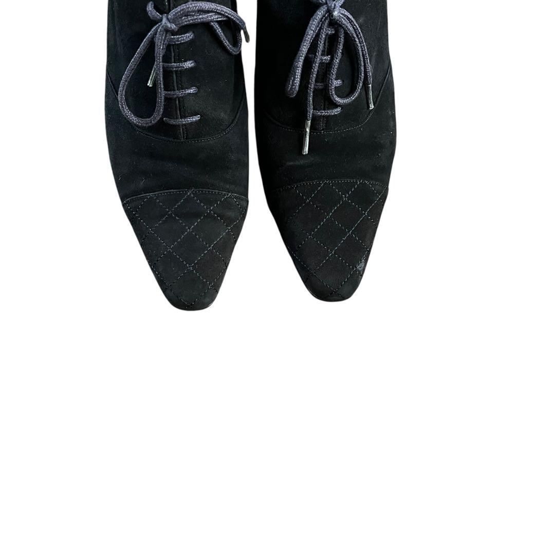 美品級✨ CHANEL シャネル スエード レースアップ シューズ 36