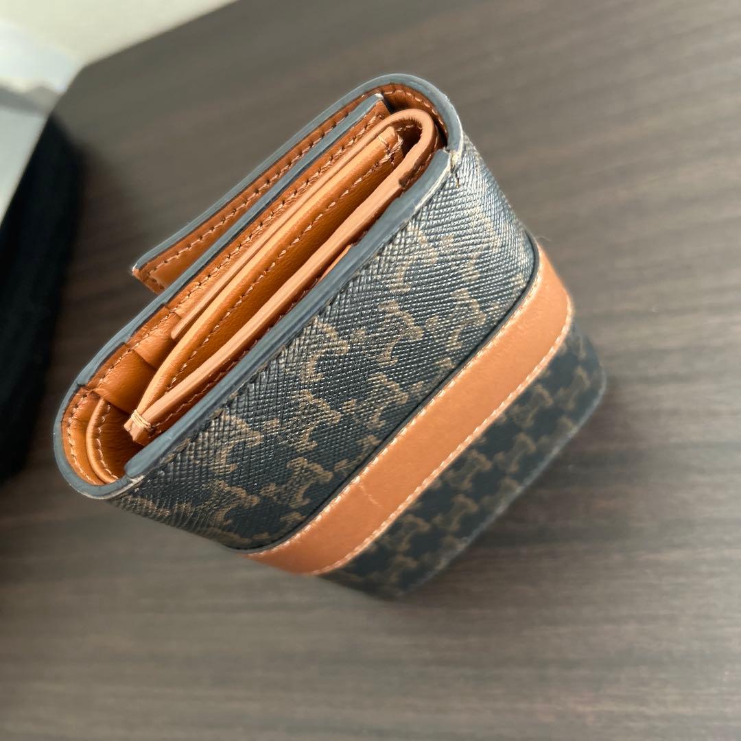 CELINE 三つ折り財布 ブラウン